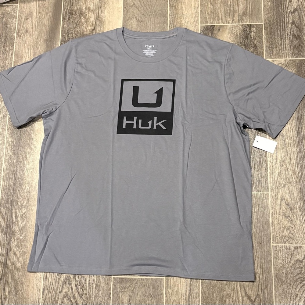 Huk Grey Short Sleeve Tee